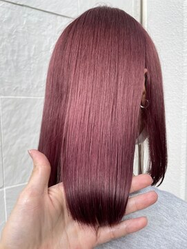 アヴァンス 難波店(AVANCE.) ブリーチで作る艶感抜群なボルドーピンク