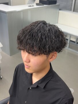 プルーブトウキョウ 渋谷(PROVE TOKYO) 爽やかビジネスツーブロック無造作ナチュラル波巻きパーマ