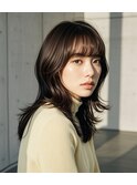 ハイライトくびれボブセミロングクラゲヘアショートウルフ