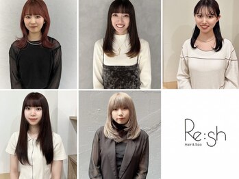 リーシュ(Re:sh)の写真/女性目線の提案であなたのなりたいを実現！一人ひとりに丁寧に寄り添い、艶感と透明感のある仕上がりに◎