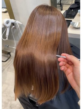 ジェコ ブラン(gecko. brun) 髪質改善ストレート/ミルクティーベージュ/艶髪 #武蔵小山美容室