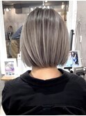 ハイライトバレイヤージュボブミルクティーケアブリーチ