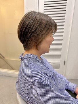 ソイクフ(SOY KUFU) 40代50代ショートカットショートボブグレージュマッシュショート