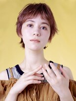 ピークアブー アヴェダ ギンザシックス(PEEK-A-BOO AVEDA GINZASIX)&nbsp;大人ショート　シアーショートコーラルピンクカラーオイルカラー