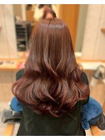 ヘアメイク クリア 本店(hair+make CLEAR) レッドブラウン×ゆる巻き