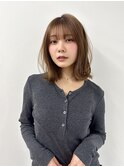 20代30代ボブ/ミディアムレイヤー/グレージュ/透明感/天神/大名