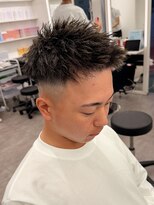 ルースト 心斎橋店(ROOST) 刈り上げセンターパート/波巻きツイストスパイラル/心斎橋