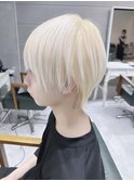 メンズハイトーンウルフ/ホワイトブロンド