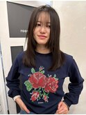 透明感ブラウン/レイヤーカット/顔まわりカット