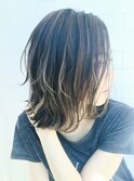 【sheta/三畑賢人】細か目ハイライトグレージュ切りっぱなし