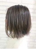 ウェットお洒落ボブ×グレージュハイライト【RIE】