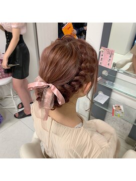 ヘアセット アリエス 新宿駅前店(aries) 編みこみアップ