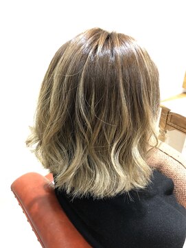 ヘアー クラージュ(hair courage) バレイヤージュカラー