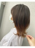 外ハネミディアム/シークレットグラデーション/抜け感ヘア