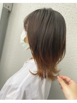 カプア 仙台駅前店(Kapua) 外ハネミディアム/シークレットグラデーション/抜け感ヘア