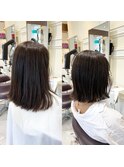 切りっぱなし外ハネショート