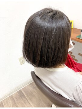 美容室 カノン(Kanon) ツヤサラボブの縮毛矯正