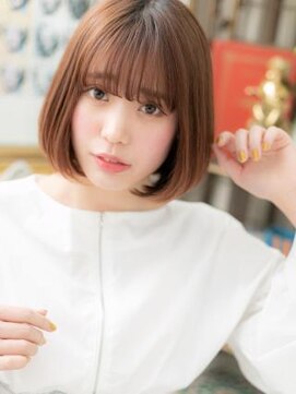 カバーヘア ブリス 志木南口駅前店(COVER HAIR bliss) 小顔前下がりワンカールボブストレートa志木10代20代30代40代