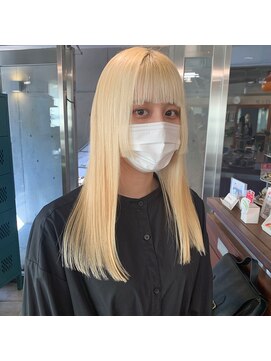 ギフトサニーサイド(gift sunny side) 抜きっぱなしブロンド＊姫カット