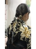 あみおろしヘアアレンジ