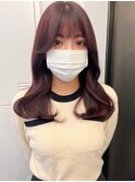 【ろみおStyle】ピンクブラウンカラー×韓国ヘア
