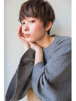 ヘアデザイン ソラ(Sola)&nbsp;大人可愛いすっきりマニッシュマッシュ×ブラウン暖色系カラー