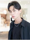 アッシュブラック/マッシュパーマ/刈り上げ/ツーブロック