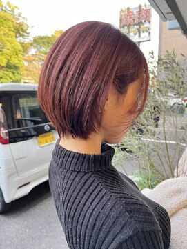 バイエイト 野並店(By Eight) レッドピンク×オシャレショート