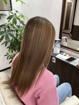 ベルヘアーデザイン 堺東(Belle hair Design) ナチュラルハイライト/Ribbon髪質改善トリートメント