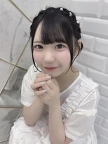 ミディさんの編み込みツインお団子＊まゆ