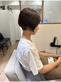 【ショートヘア】コンパクトショート×グレージュカラー