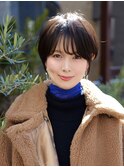 大人ショート//ひし形シルエット/前髪あり/30代・40代