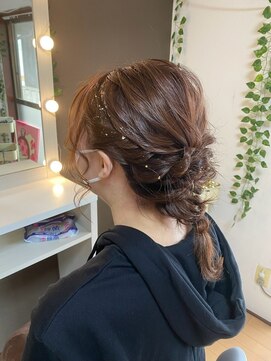 ジェキータ 京都駅前店(GEKITA) 短めも出来る編みおろしヘアセットスタイル【京都/ヘアセット】