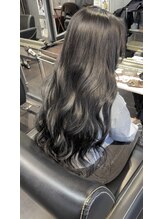 ヘア フラッグ 西葛西店(hair flag) 大人の艶ダークグレー×ナチュラルウェーブ】