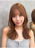 髪質改善縮毛矯正レイヤーカット顔周り前髪韓国ミニウルフ