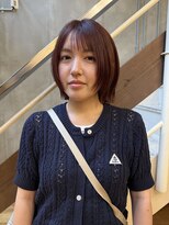 マッシュ 北堀江(MASHU)&nbsp;【似合わせカット　松本】チェリーブラウン×レイヤーボブ