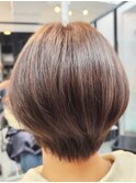 30代40代50代/くびれ/大人ショートボブ/白髪ぼかし/ブリーチ無し