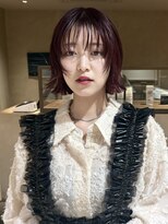 ロウROW)&nbsp;ボブ レイヤーボブ レッドカラー ブリーチなしダブルカラー