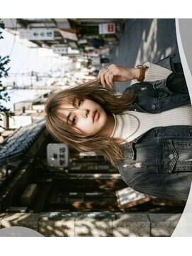 ラフ 原宿(L.a.a.g.f harajuku) ヘーゼル/ハッシュウルフ/ロングウルフカット/レイヤーカット