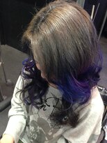 ゾーマ(ZOUMA) グレージュからの青・ムラサキグラデーション トリックヘアー