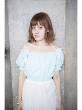 サロンドミルク 原宿(salon de MiLK) 【salon de MiLK 原宿】ゆるふわピーチミルク×ボブ