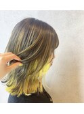 外ハネボブ/アッシュブラウン/ネオウルフ/デザインカラー