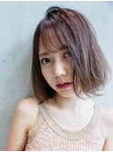 ピュアボブ_セシルカットココアブラウンフリンジウェーブ_97745