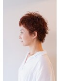クセ毛×ショート×サマーピンク