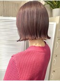 パールピンク　ボブスタイル
