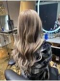 #プルシールエクステ#ハイライト#ミルクティーグレージュ