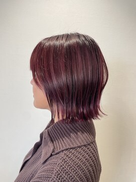 ノワ 三鷹店(Nowa) ショート【外はね・カシスレッド】