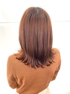 ムーア(MUA) 【MUA札幌　馬場】オレンジベージュ×外ハネ