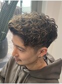 スペインカールパーマラルフカールフェードメンズカット19時以降