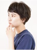 オリーブベージュ/ウェットヘア/ショートヘア/30代/40代/50代